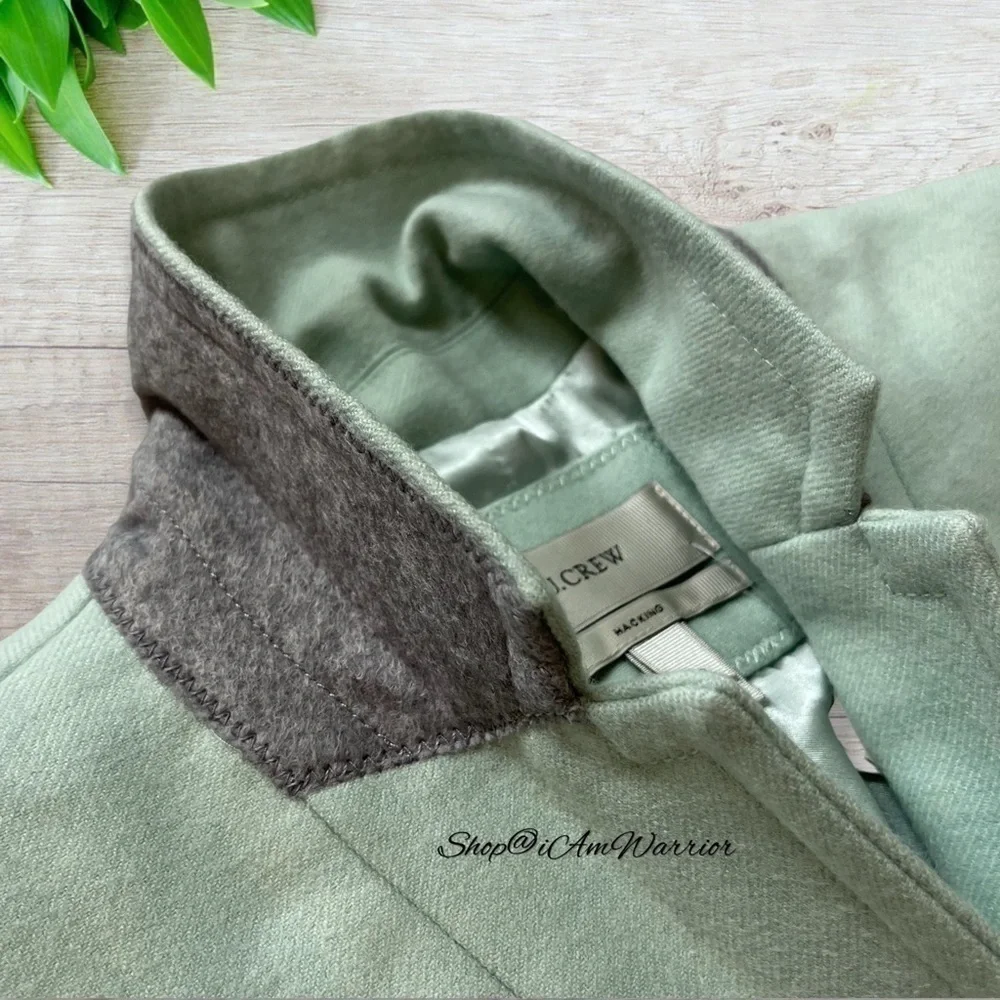 J.Crew NWT pale spearmint wool Hack-ing jacket/blazer *shop@iamwarrior